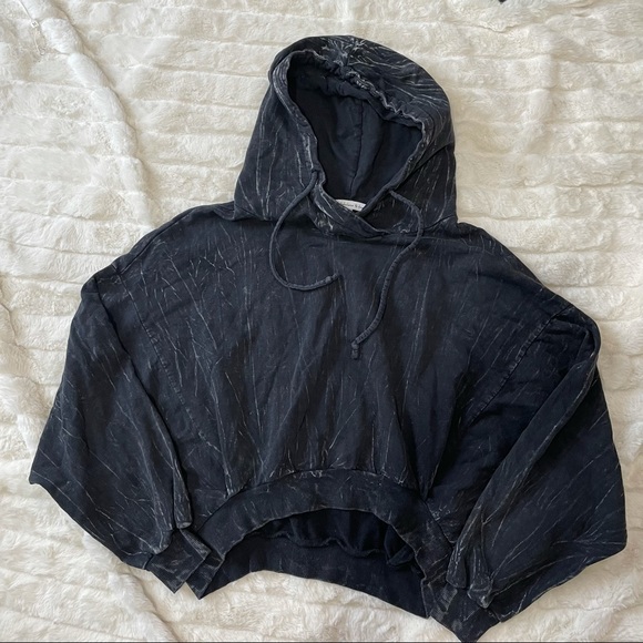 Young Fabulous & Broke Gray Crop Hoodie Sz S - Picture 4 of 10